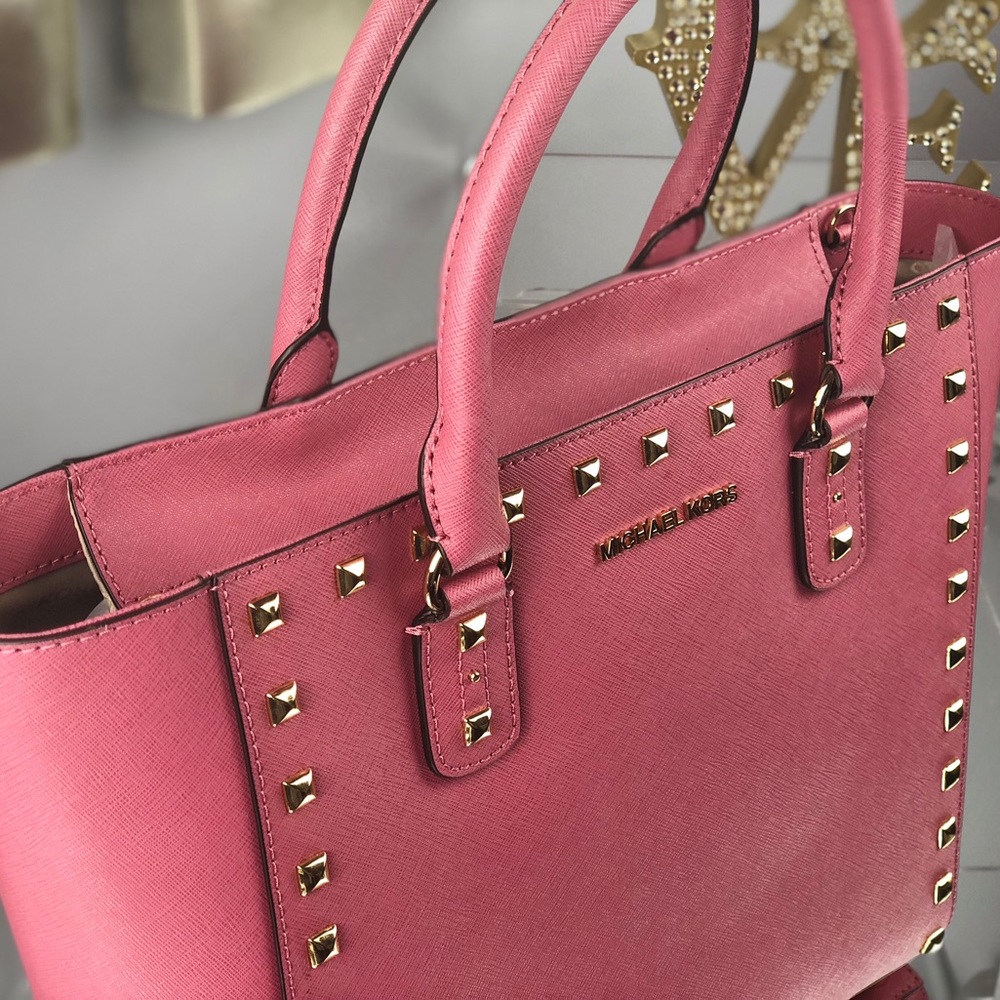✨LAST DAY SALE MK Sandrine Stud Large Leather Tote - Picture 5 of 8